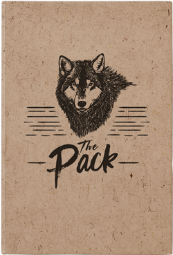 Brown custom packaging box with The Pack branding